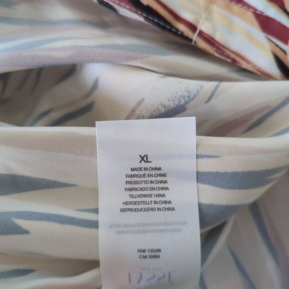 Lysse New‎ York Womens Tunic XL Abstract Print wht grss beige tan Lightweight - Picture 8 of 16